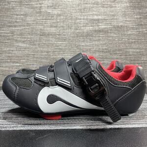 Peloton Cycling Shoes PL-SH-02 Black Red with Cleats K-18 EUR 40 / US Women 8